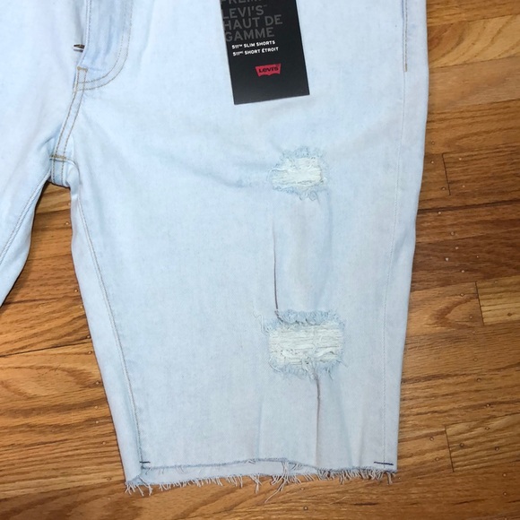 NWT Levi’s 511 Slim Sz 38 Cut-Off Denim Shorts - Picture 7 of 14